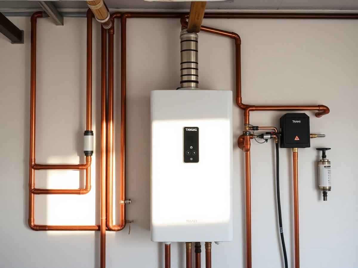 Tankless water heater install by A&G Plumbing